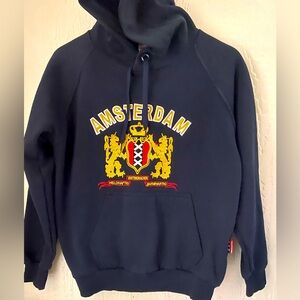 Amsterdam Black Red Hoodie XXX Men’s Medium Embroidered